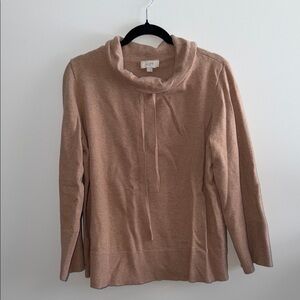 LOFT Warm Tan Cowl Neck Sweater